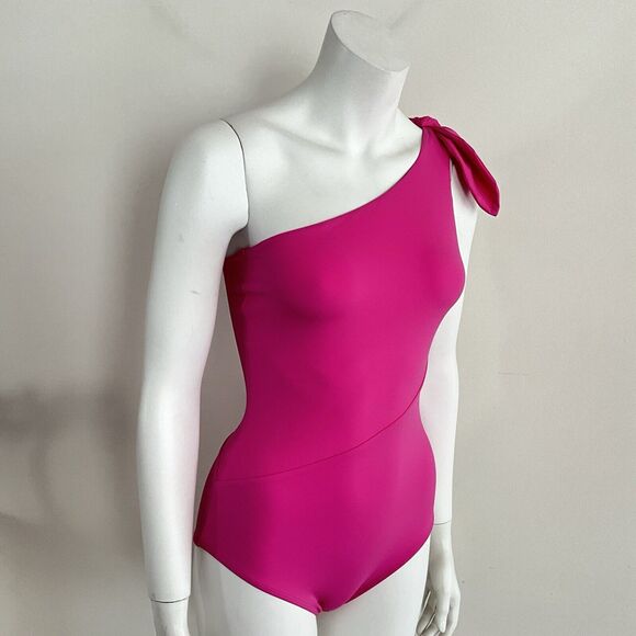 Stylest Swimsuit Pink One Shoulder With Tie One Piece XS - Picture 8 of 8